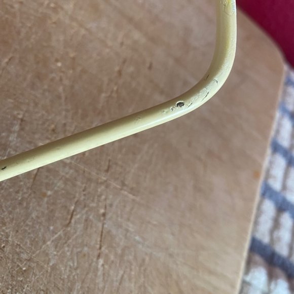 Vintage 1960s 1970s Rubber Coated Plate Rack Holder Yellow Almond 3 Section - Picture 3 of 7